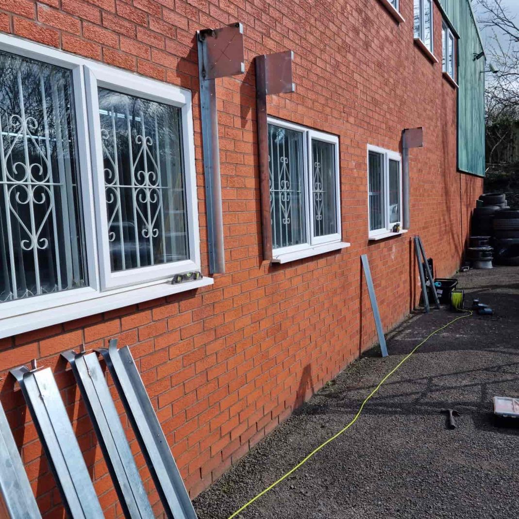 galvanised window shutters