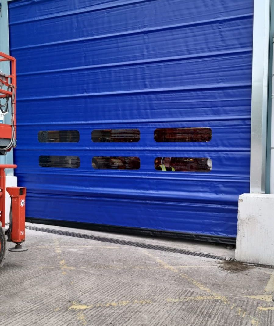 high speed door install