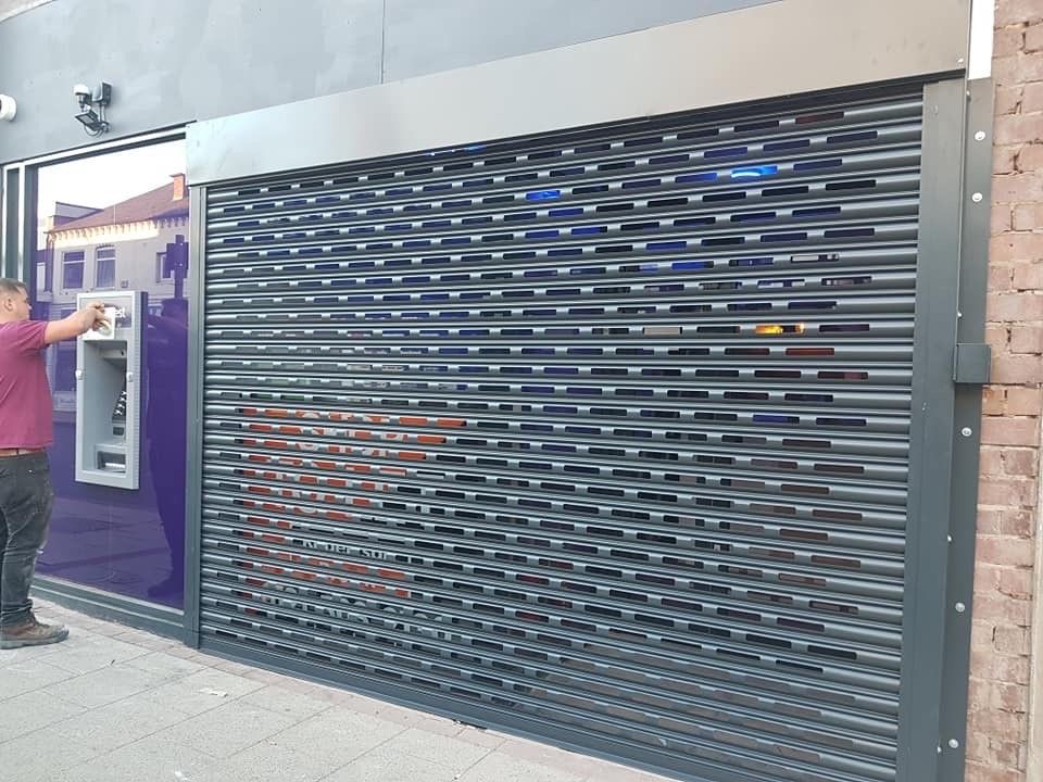 Perforated lath - shop roller shutter