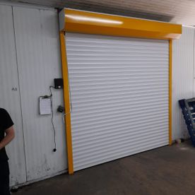 Roller shutter installed at a haulage company in Evesham