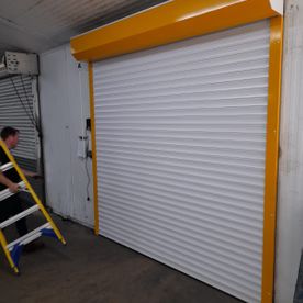 Roller shutter installed at a haulage company in Evesham