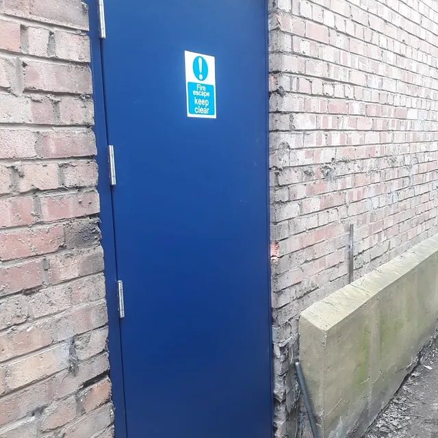 External steel door