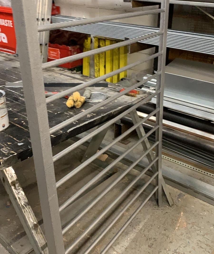 Part way through fabricationon a window grill