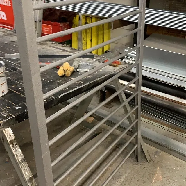 Part way through fabricationon a window grill