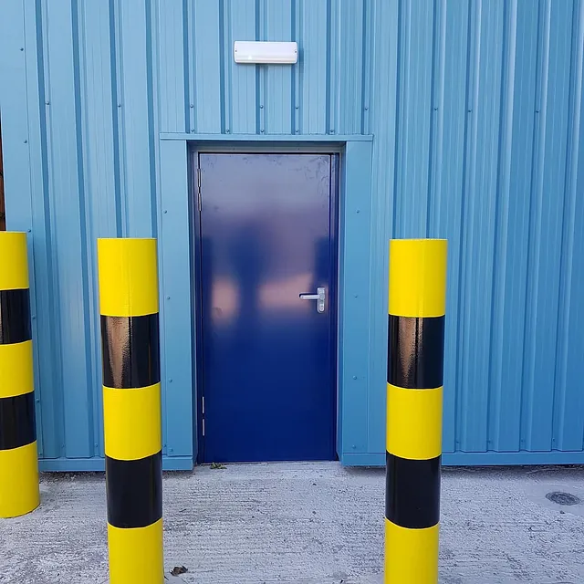 Blue security door