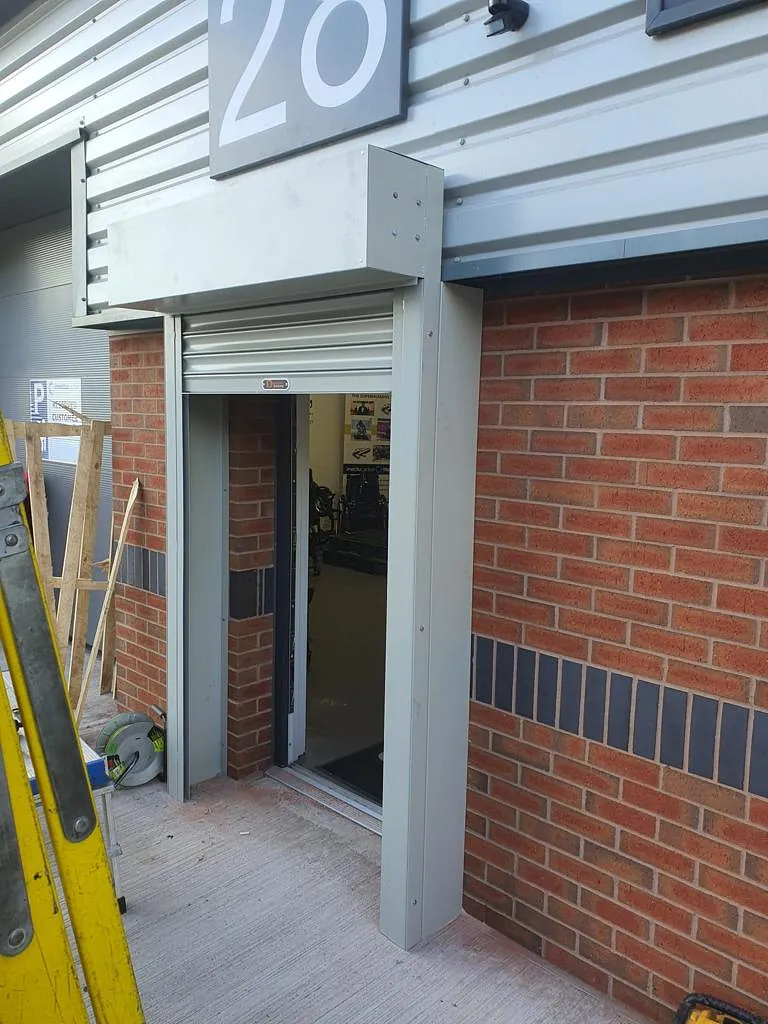 Powder coated doors for added security at a site in Willenhall