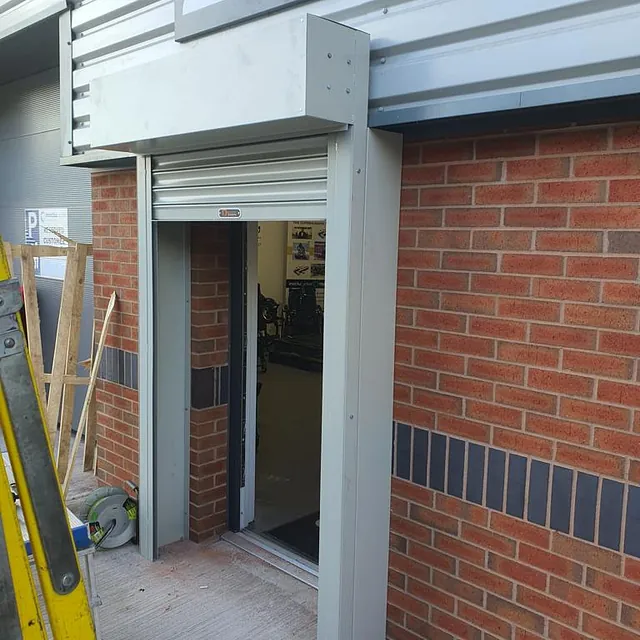 Powder coated doors for added security at a site in Willenhall