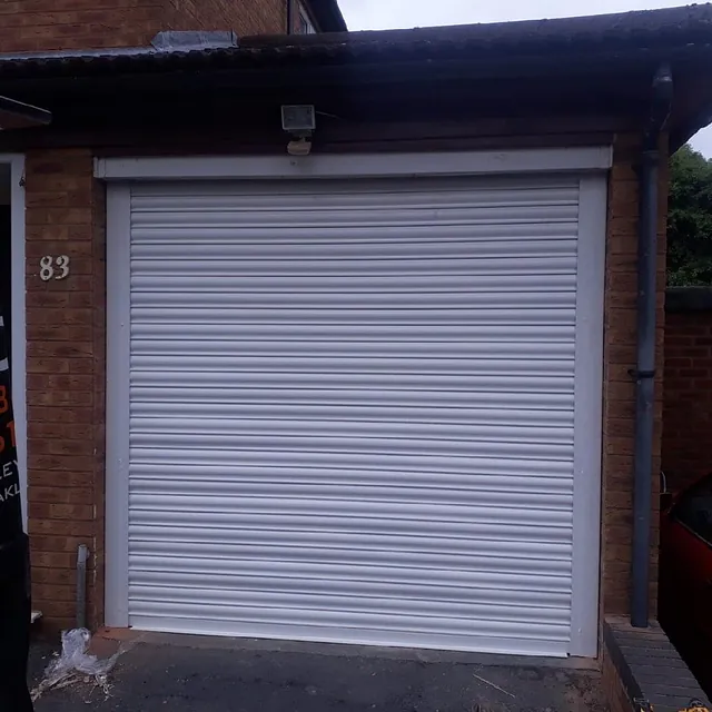 Small white garage door